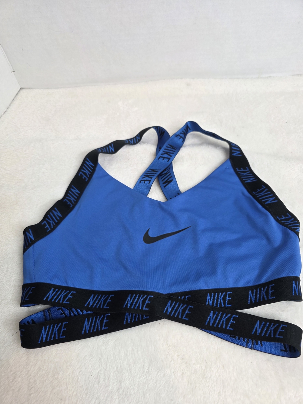 Nike Royal Blue Crossback Logo Sports Bra